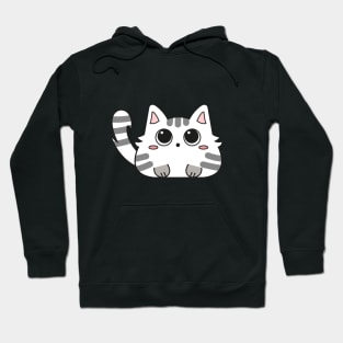 Cute white and grey kitten Hoodie